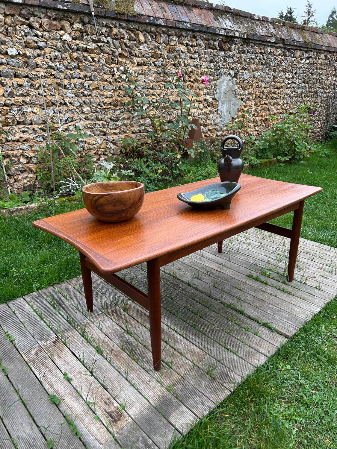 Vintage Scandinavian teak coffee table from the 1970s