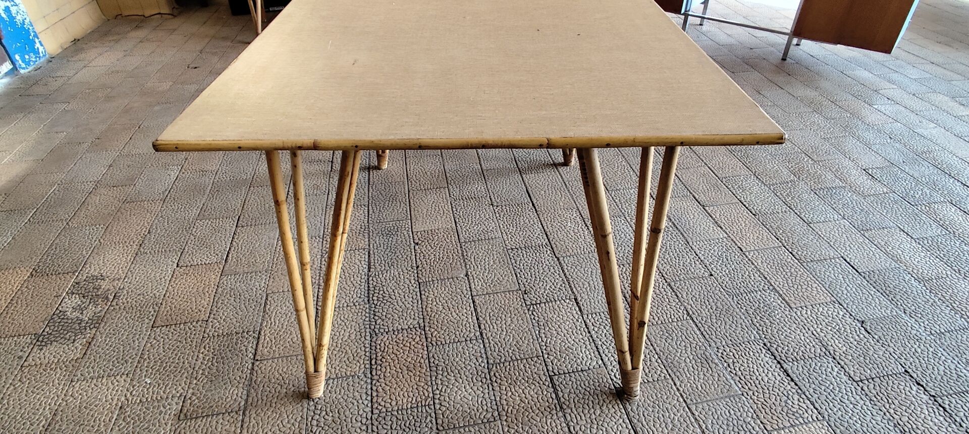 Rattan dining table