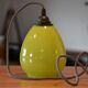 Sixties pop glass walk-in lamp - green colours and black and white cord