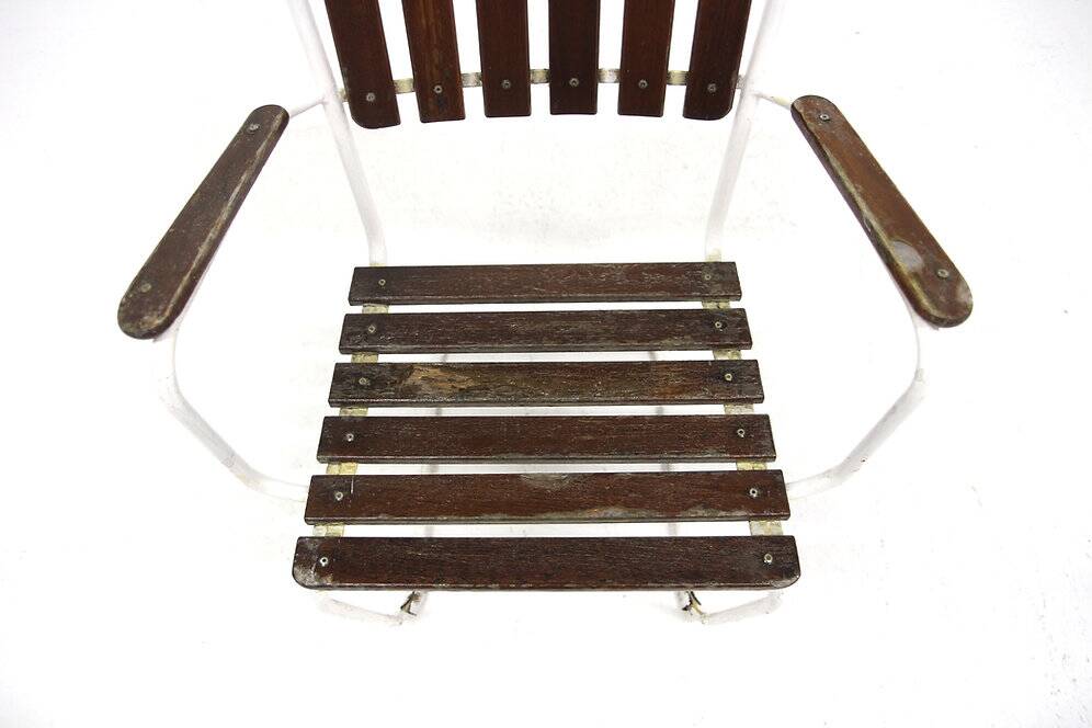 Set of 4 teak garden chairs, Sweden, 1960
