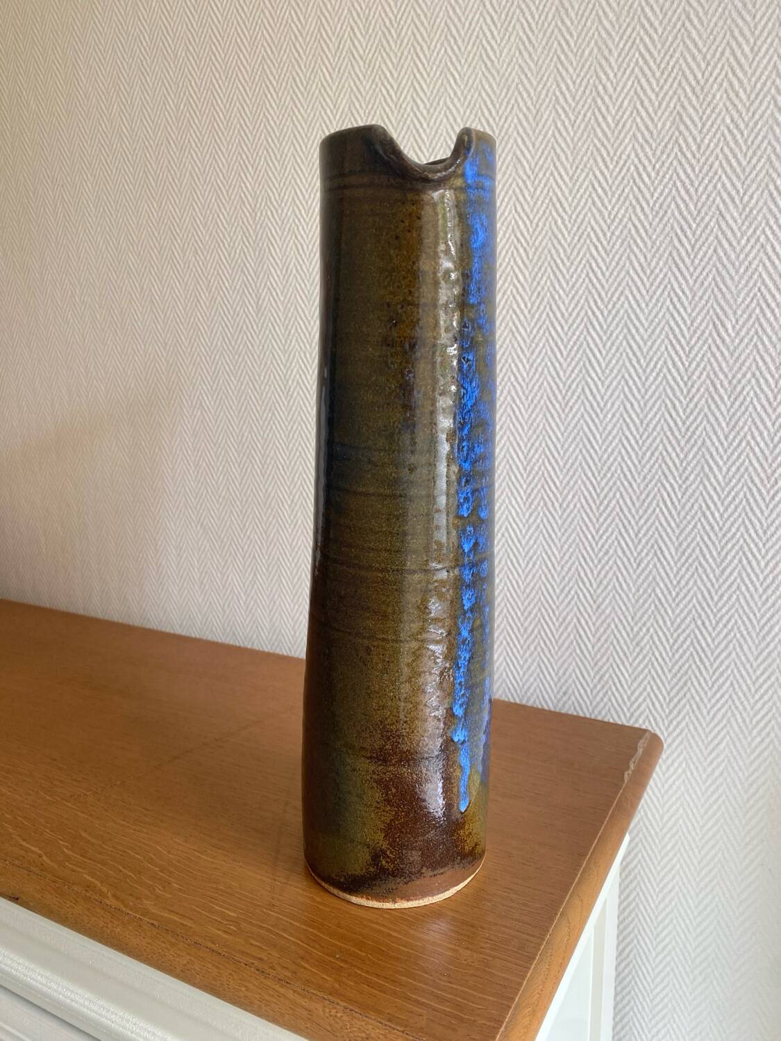 Stoneware carafe design signed