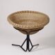 Arnold Bueno rattan and metal armchair by Mesquita