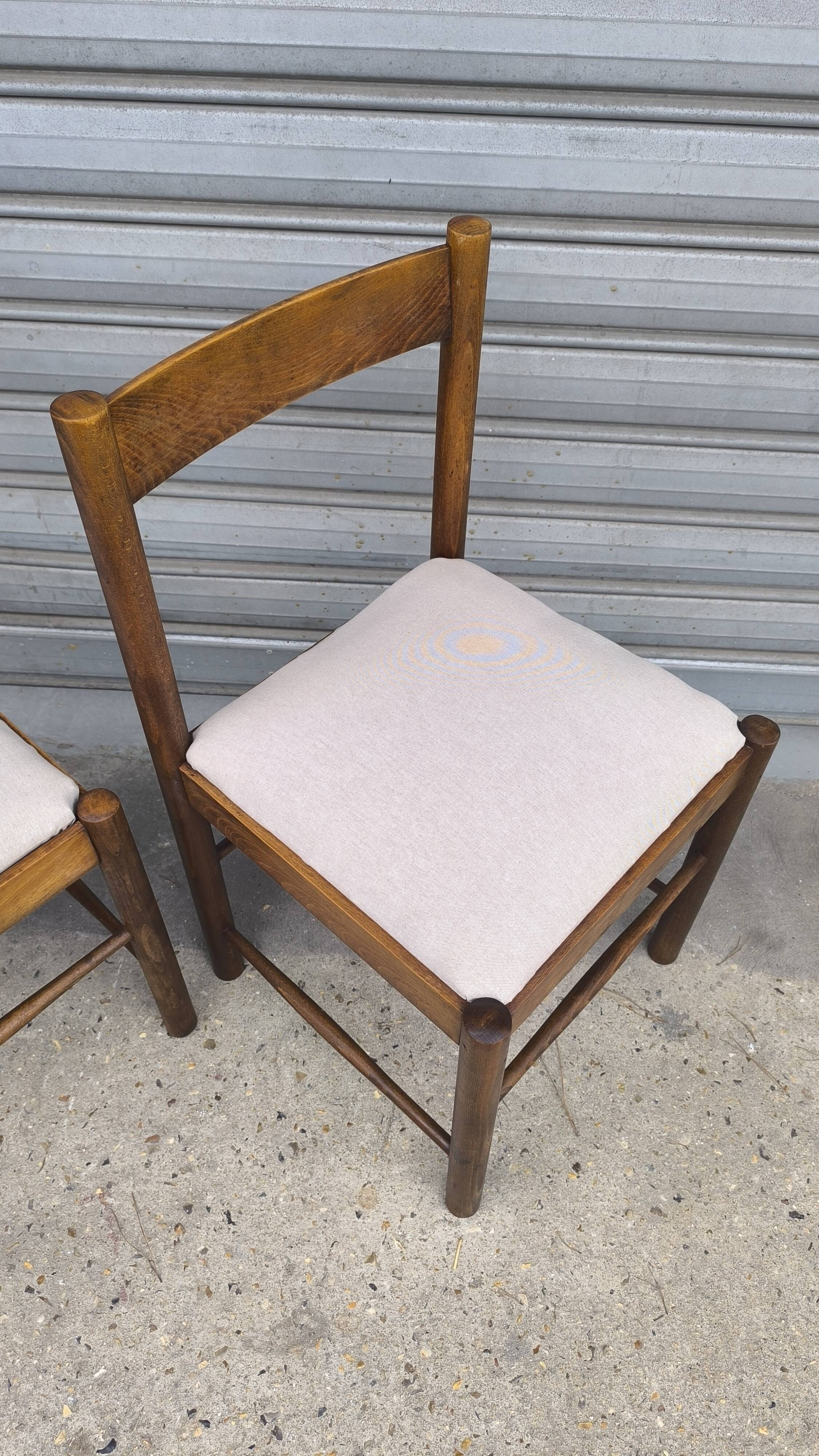 Set of four brutalist chairs 1950
