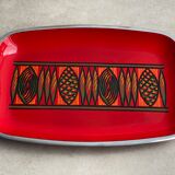 Vintage red enamel SILIT tray / serving dish