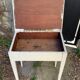 Bureau pupitre table d'appoint en bois peint vintage
