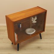 Mahogany display cabinet with glass front, Denmark, 1970s