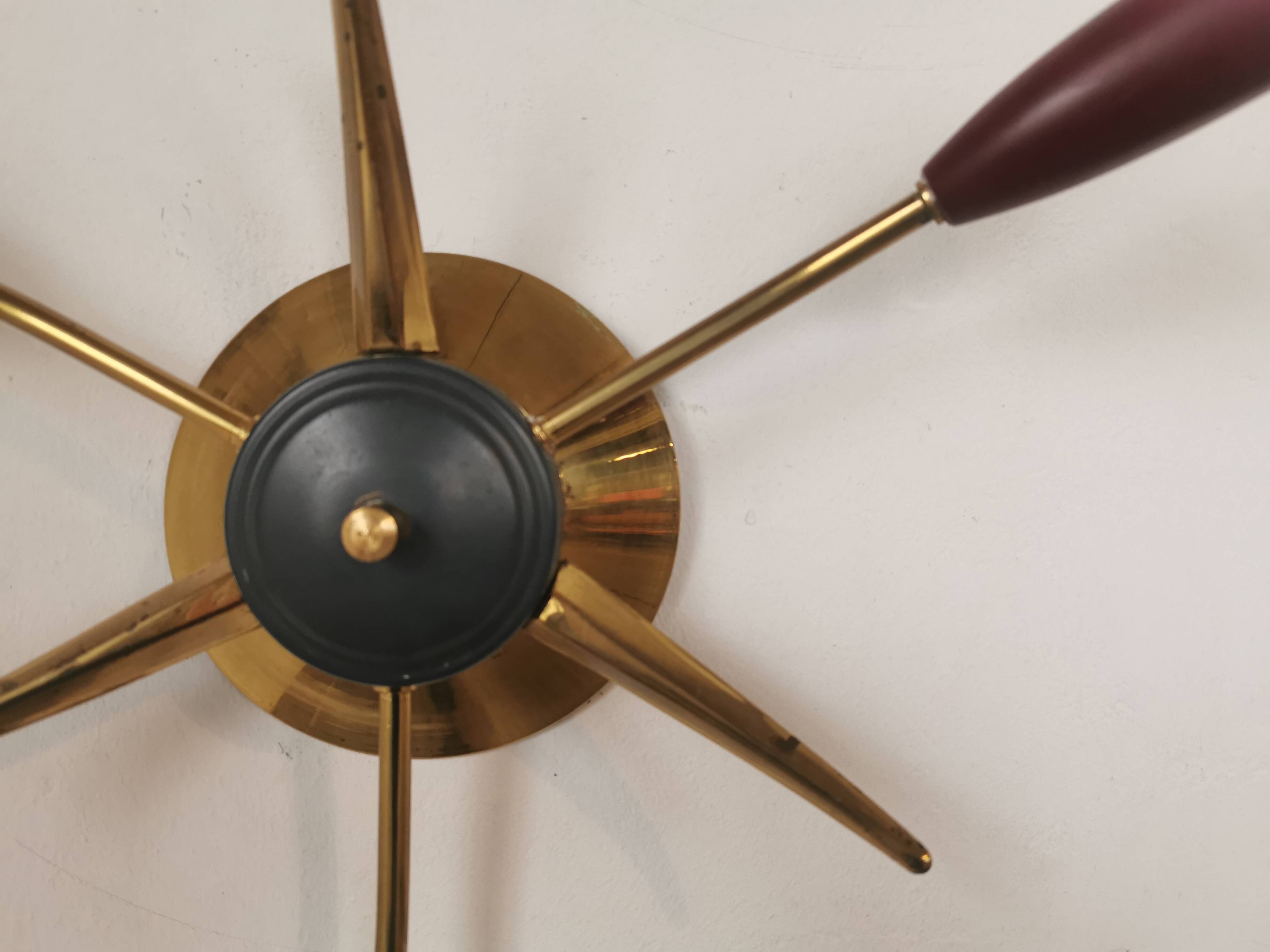 Brass Sputnik ceiling or wall light