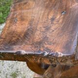 Vintage 1960s Brutalist table in walnut (trunk)