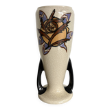 Art Deco Vase AMC Wasmuël - Crackled Ceramic