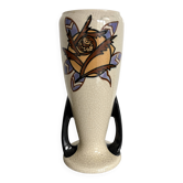 Art Deco Vase AMC Wasmuël - Crackled Ceramic