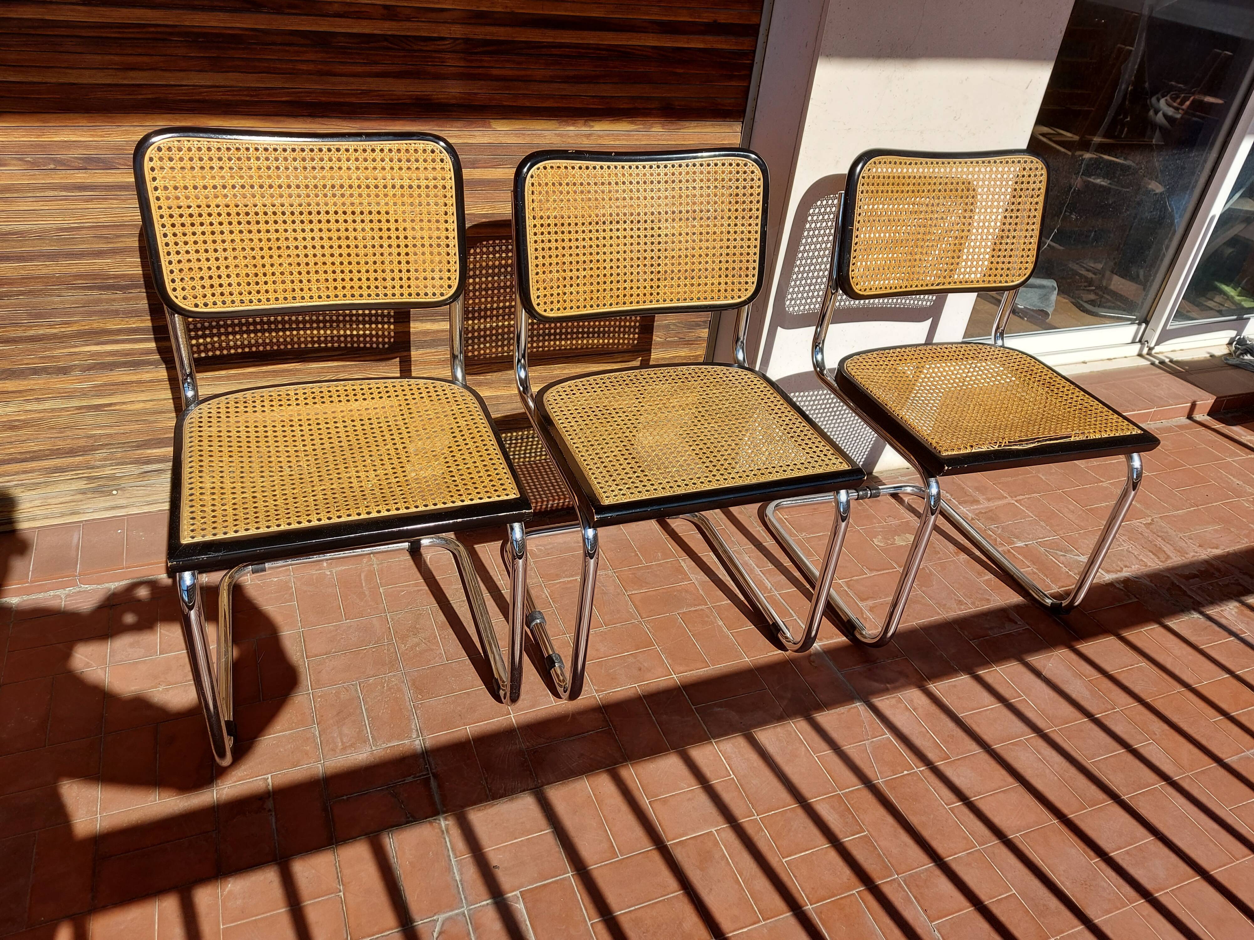 3 chairs Marcel Breuer B32