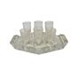 Art Deco vodka shot glasses from Hortensja Glassworks, Poland, 1950s, set of 7