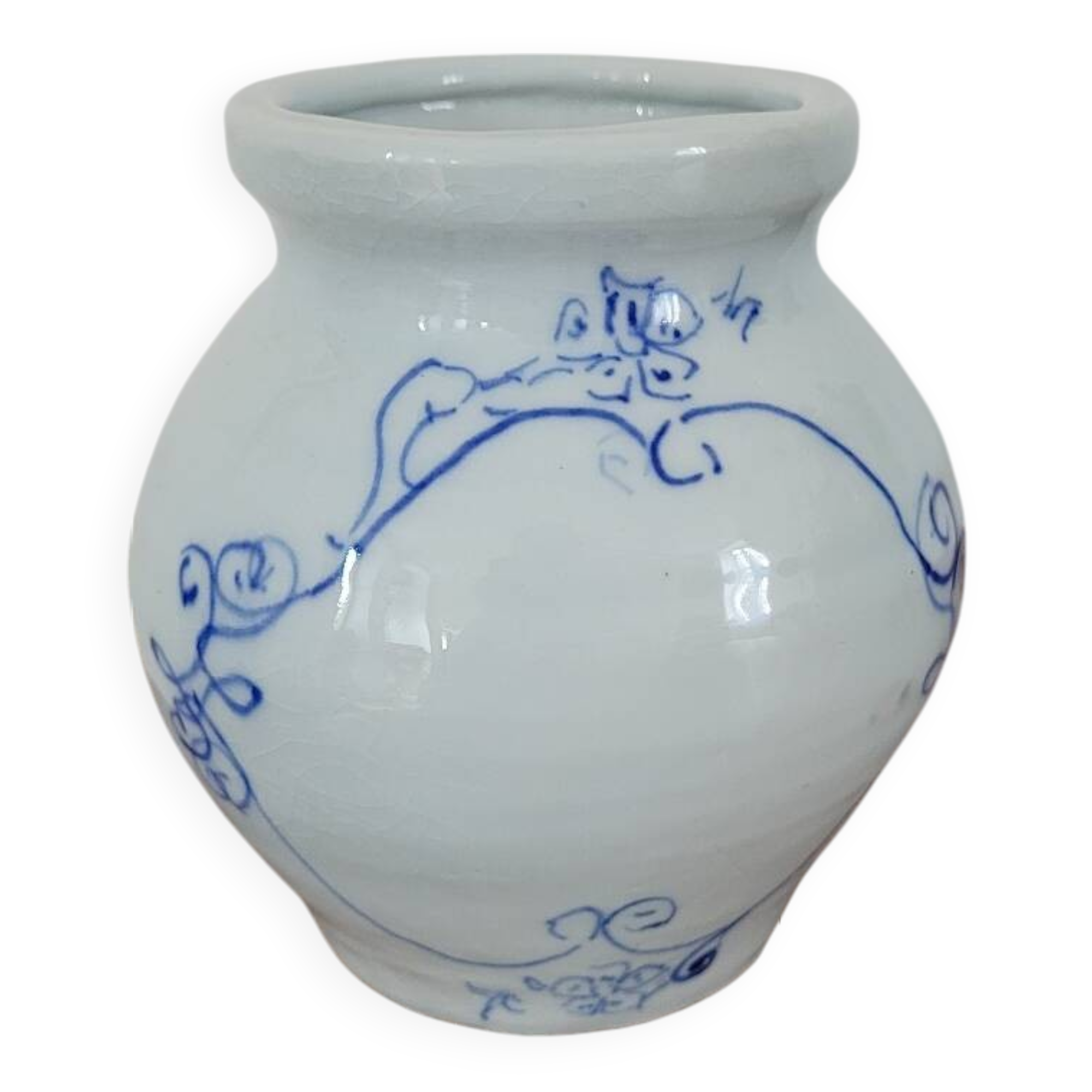 Stoneware mustard pot