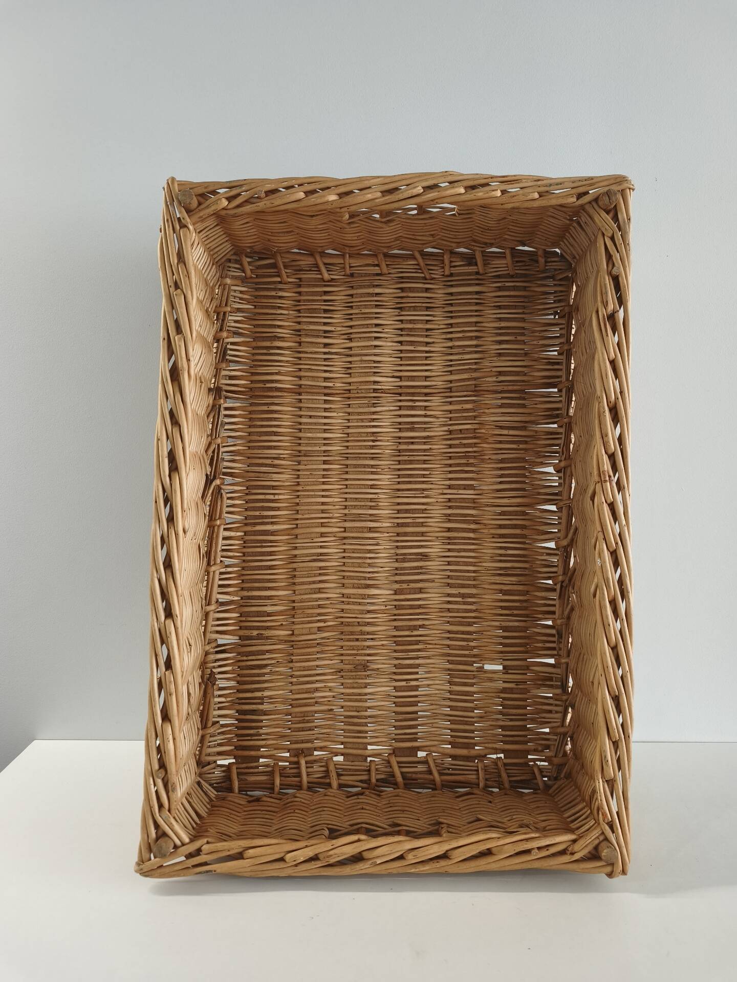 Vintage wicker serving tray