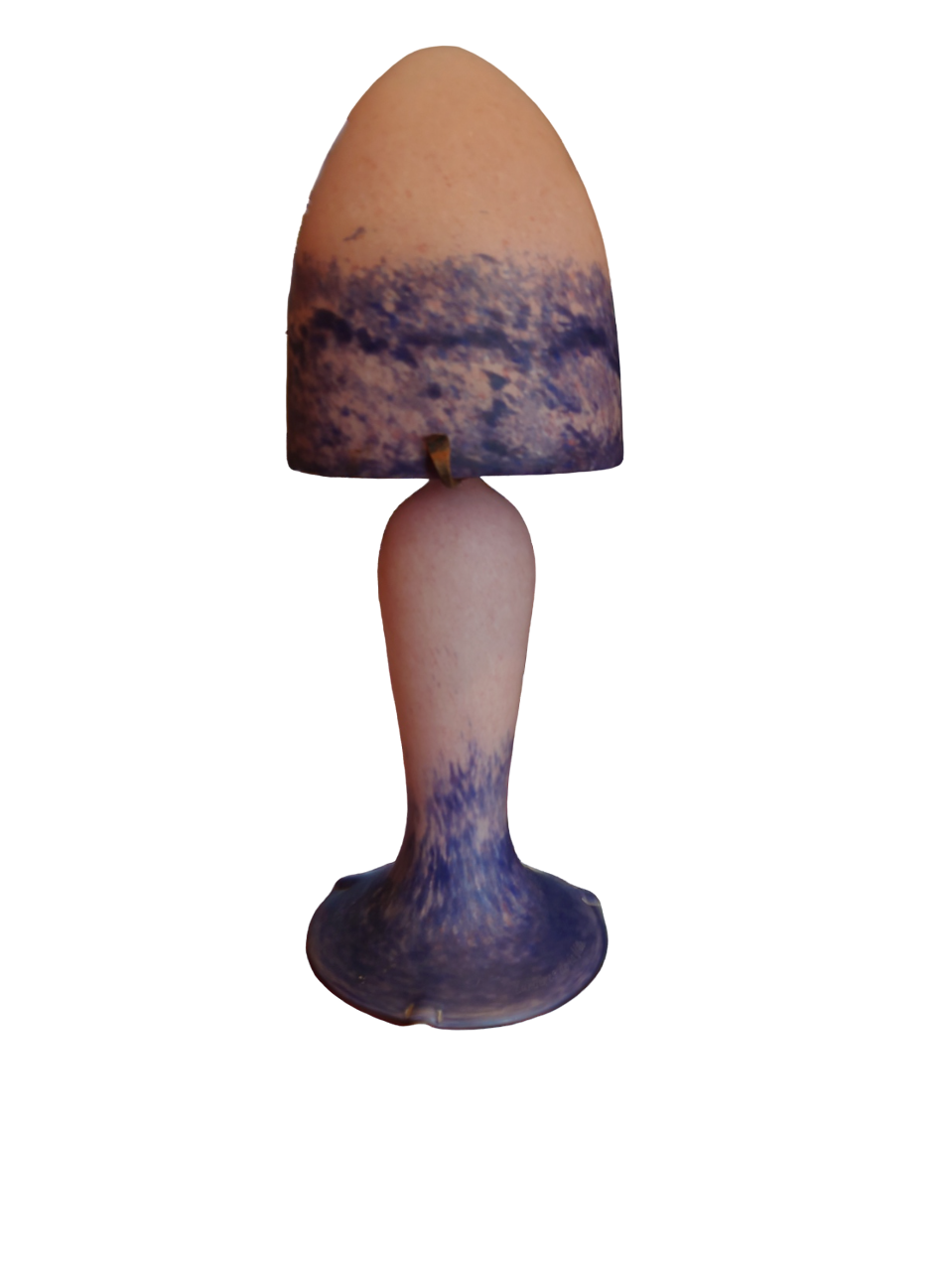 Lampe champignon en verre marmoréens 1930/1950