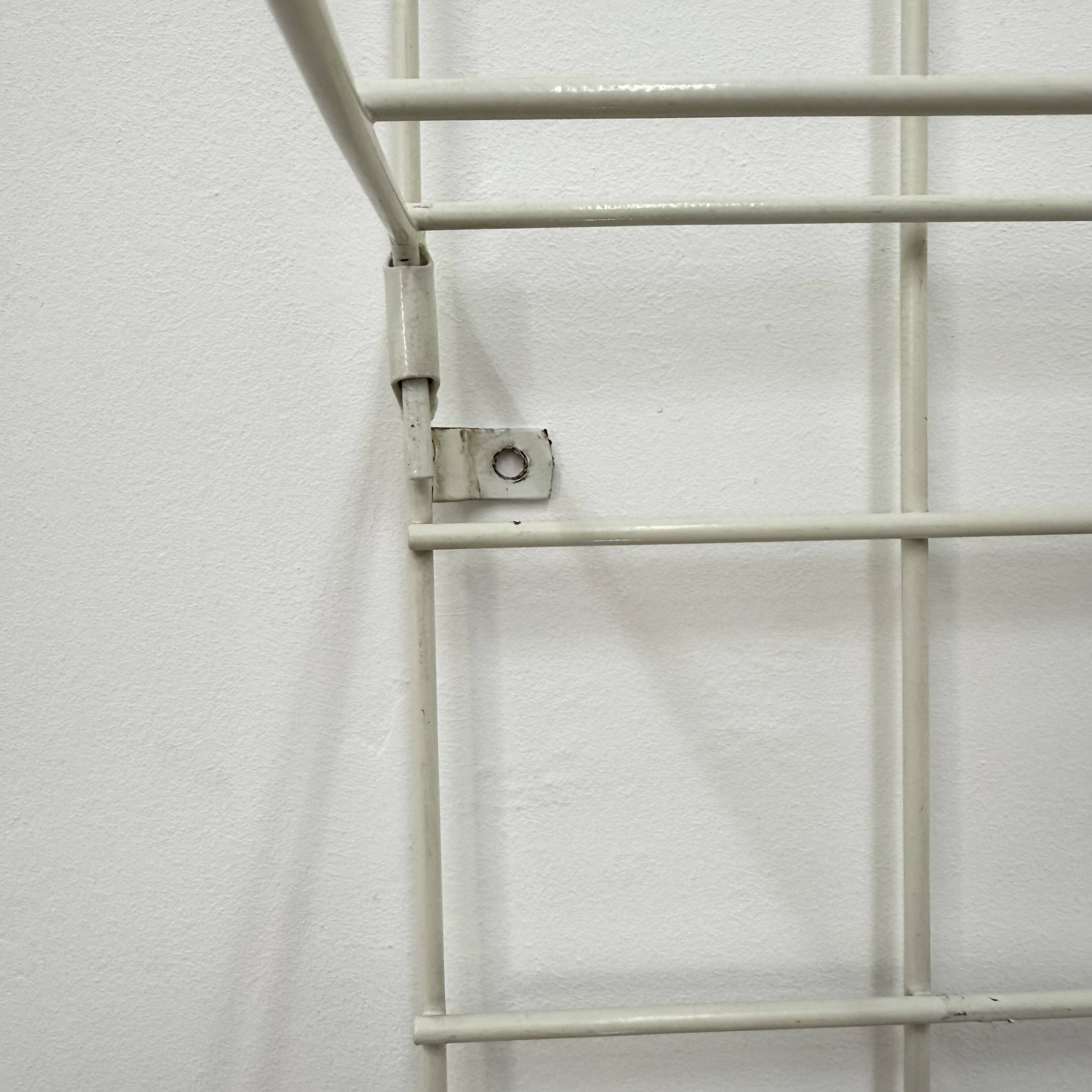 Vintage wire metal wall coat rack , 1960s