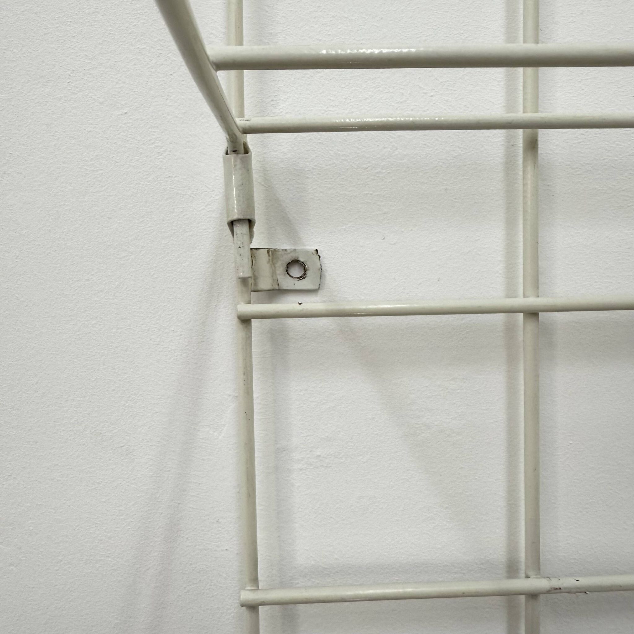 Vintage wire metal wall coat rack , 1960s