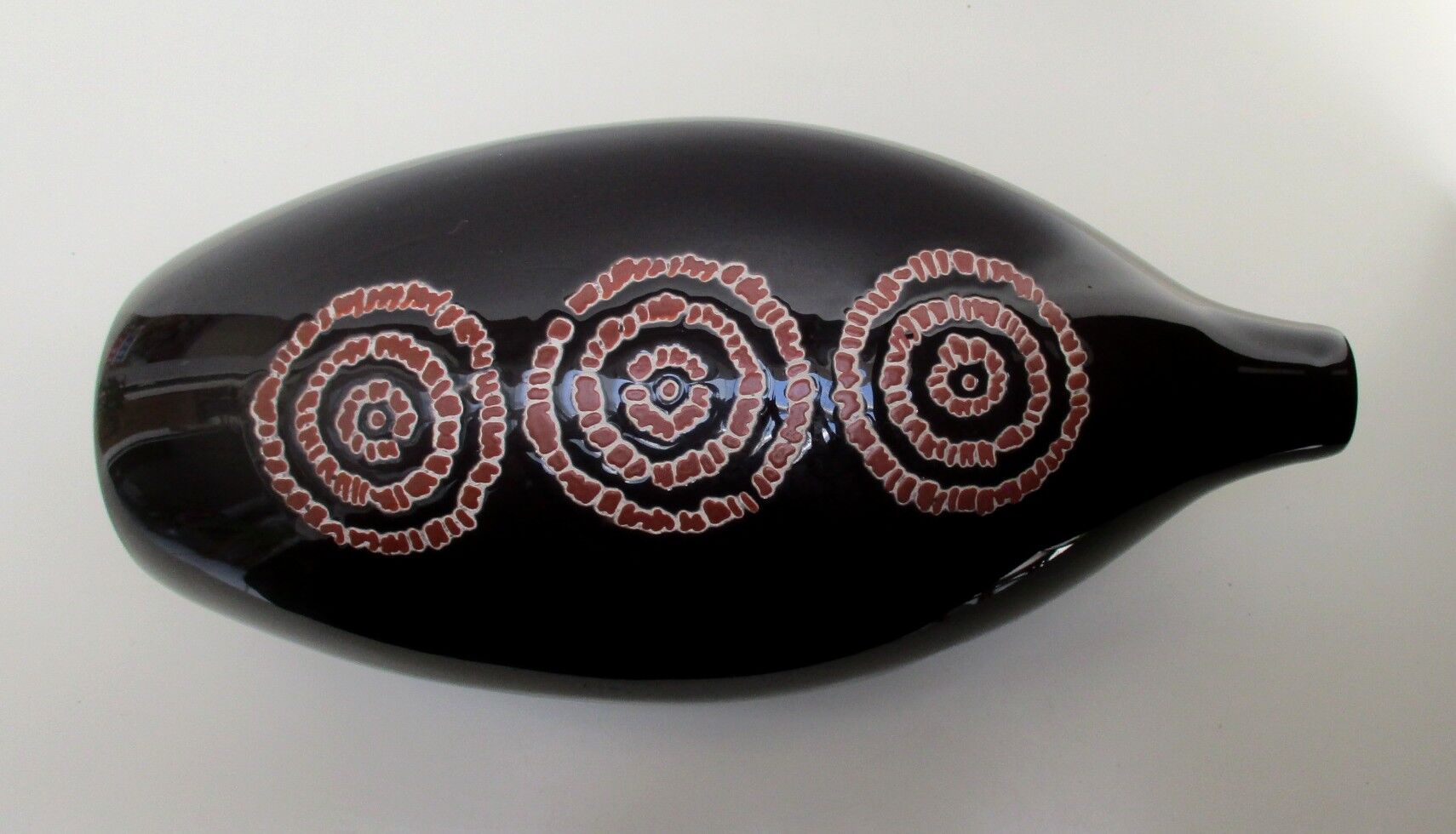 Large black ceramic vase