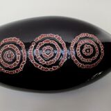 Large black ceramic vase