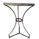 Parisian pedestal table in wrought iron and marble top, France 1900