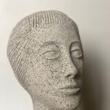 Bust in reconstituted stone