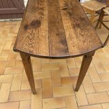 Rustic Wooden Shutter Round Dining Table Vintage Wooden Legs