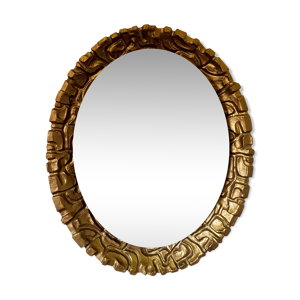 Miroir avec contour or