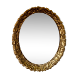 Mirror with resin gold outline, 1960s - 57x69cm