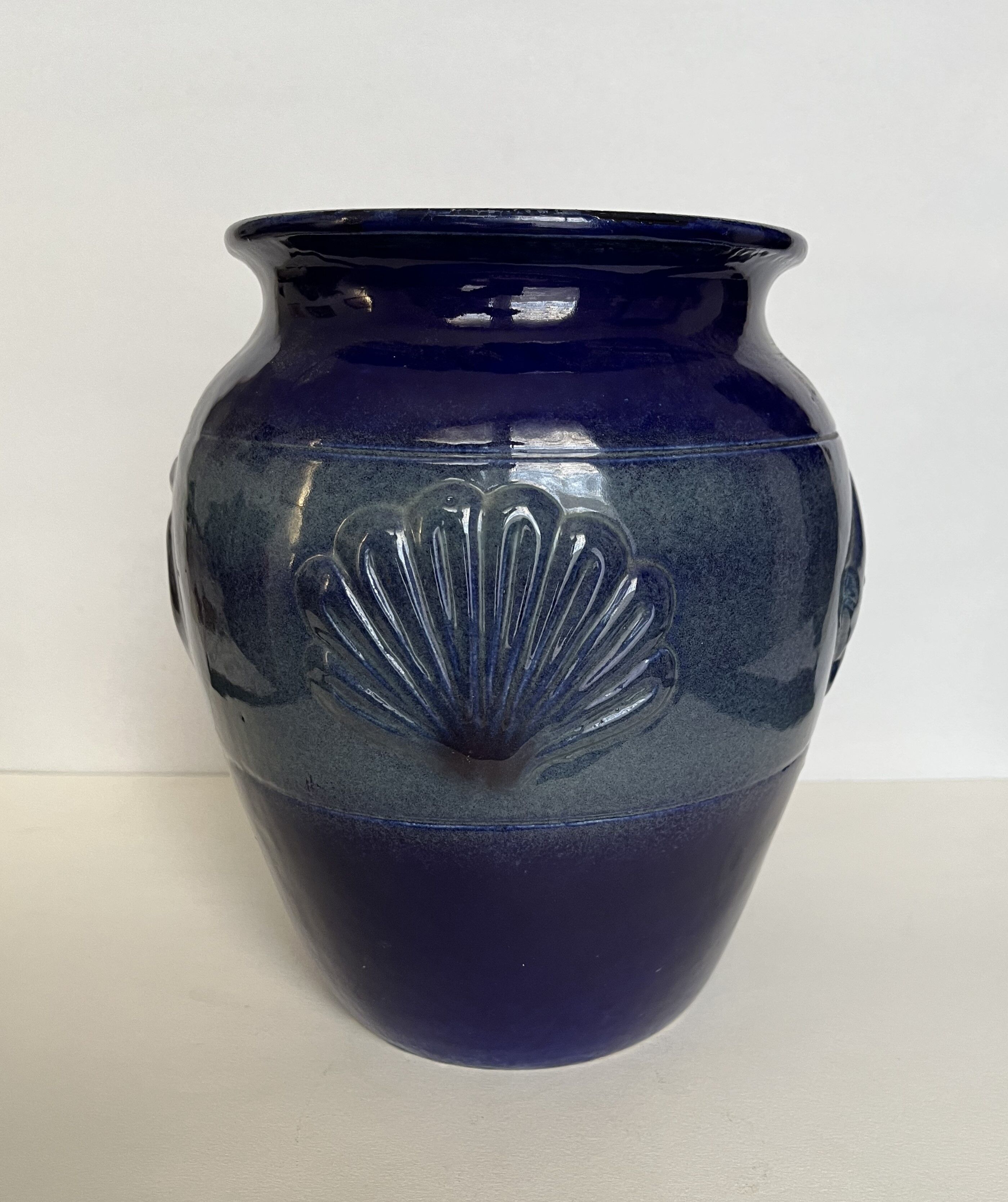 Blue ceramic vase
