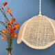 Suspension lamp vintage pink