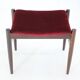 1960s danish teak stool in fabric