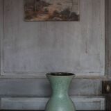 Vintage Accolay Vase, Celadon Green Ceramic Vase, Flower Pot