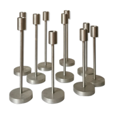 Lot de 10 bougeoirs en aluminium