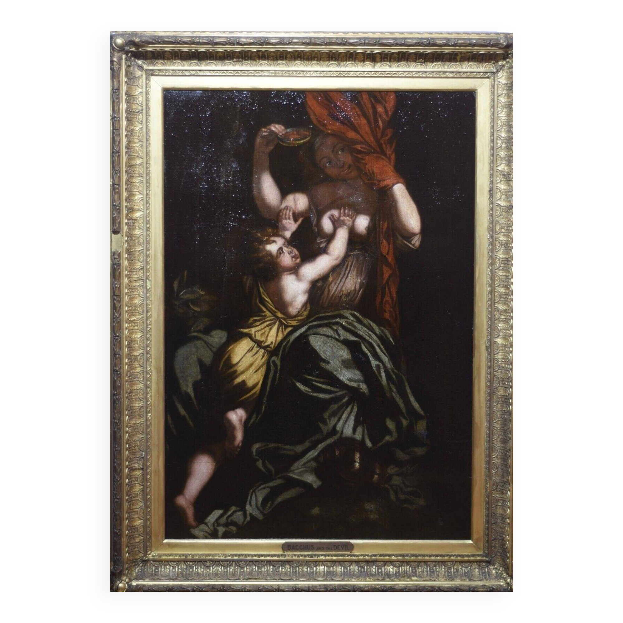 Early 18th Century Style Mother and a Child Oil Painting,