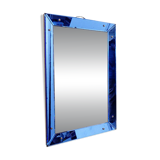 Mirror with coloured glass frame, Italy, circa 1950.