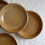 11 assiettes en grès moucheté brenne grès de france
