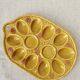 Vintage egg plate in majolica - 1970s