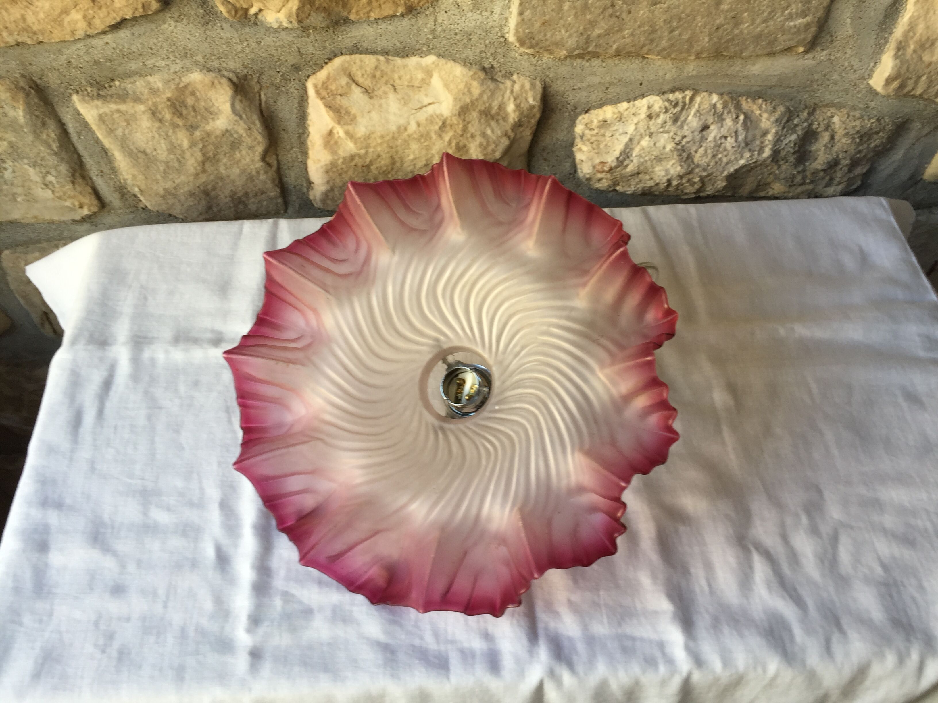 Hanging lamp, former rose lampshade
