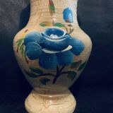 Vase fleuri peint à la main France style ancien vintage