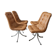 4 chaises pivotantes Gastone Rinaldi pour Rima
