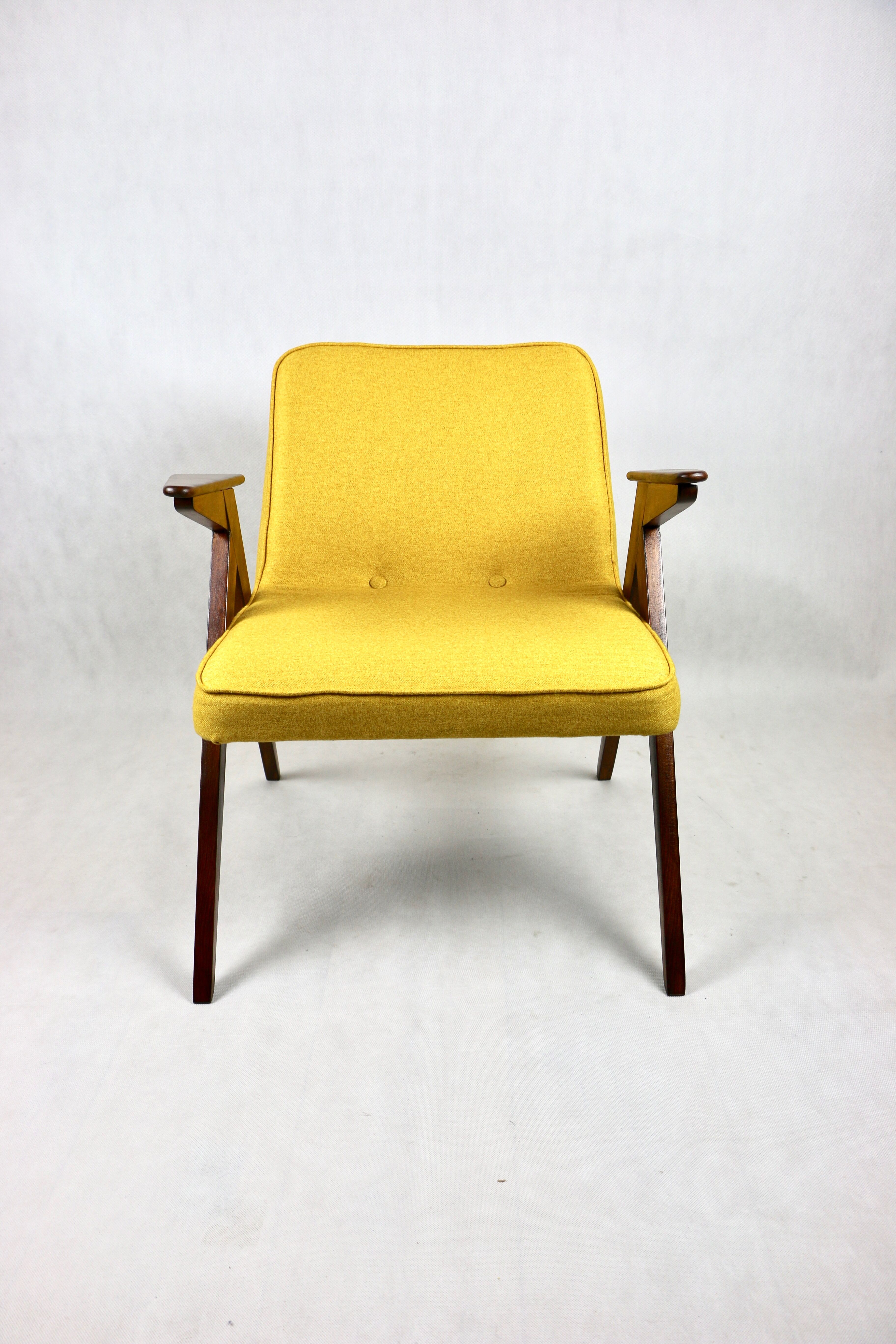 Yellow tweed bunny armchair