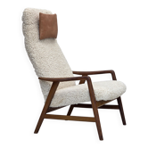 Fauteuil danois par Alf Svensson en peau de mouton, années 1960
