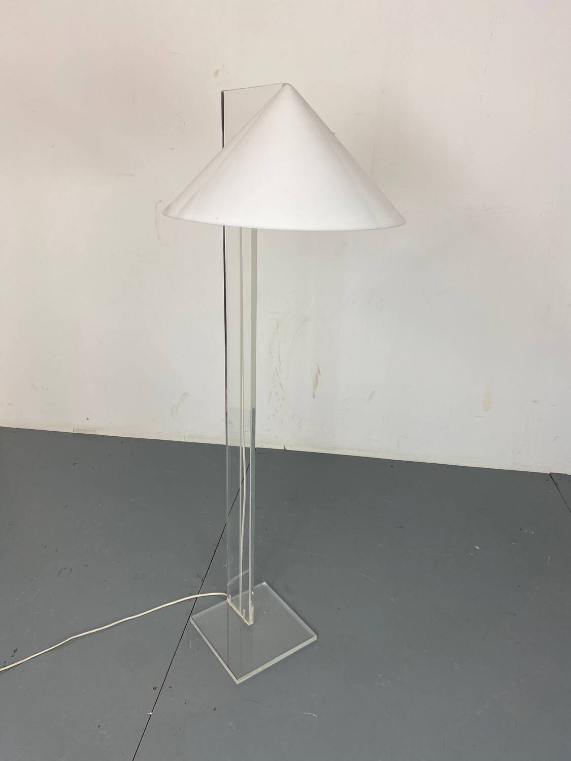 Space Age Acrylic Glass Floor Lamp by Harco Loor, 1980s