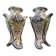 Pair of Desvres vases, signed Jules Verlingue, 1900
