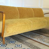 Sofa bed daybed Scandinavian years 50 / 60 color gold