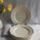 🌿 6 antique Sarreguemines ivory fretwork plates