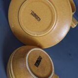 Set 6 cups of coffee or tea in earthenware Faïencerie nouvelle de Provence 60/70s