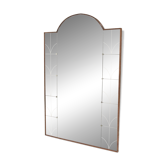 Miroir scandinave en hêtre et en métal, Suède, 1960, 115x78cm