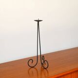 Black iron tripod chandelier, brutalist, 1970 - 34 cm