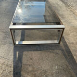 Rosewood coffee table with glass top